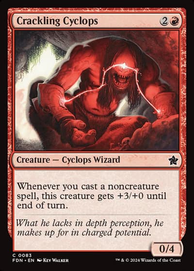Crackling Cyclops 83 Foundations Magic card