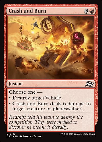 Crash and Burn DFT-119 Aetherdrift Magic card