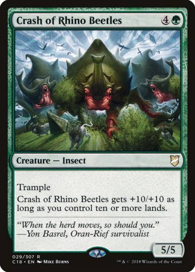 Crash of Rhino Beetles C18-29 Commander 2018 Magic card