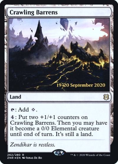Crawling Barrens PZNR-262S Zendikar Rising Promos Magic card