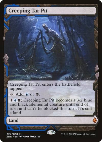 Creeping Tar Pit ZNE-24 Zendikar Rising Expeditions Magic card