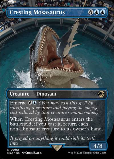 Cresting Mosasaurus REX-2 Jurassic World Collection Magic card
