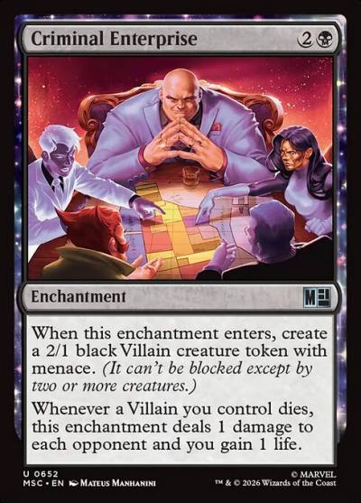 Criminal Enterprise MSC-652 Marvel Super Heroes Commander Magic card