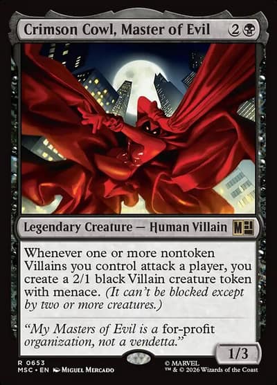 Crimson Cowl, Master of Evil 653 Marvel Super Heroes Commander Magic card