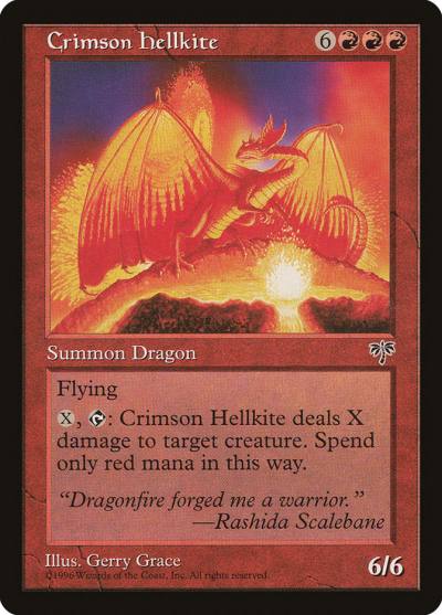 Crimson Hellkite MIR-167 Mirage Magic card