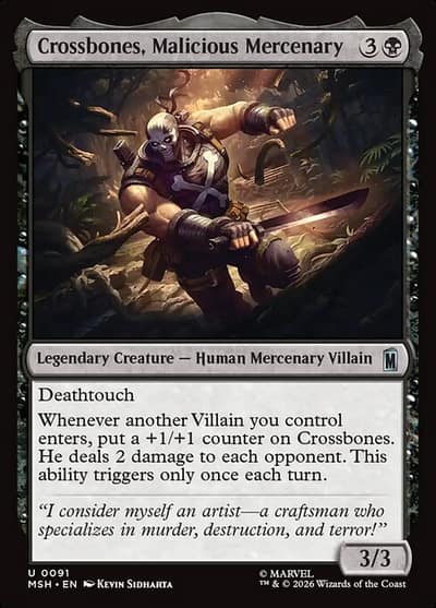 Crossbones, Malicious Mercenary 91 Marvel Super Heroes Magic card