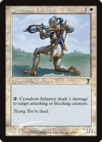 Crossbow Infantry 7ED-12STAR Seventh Edition Magic card