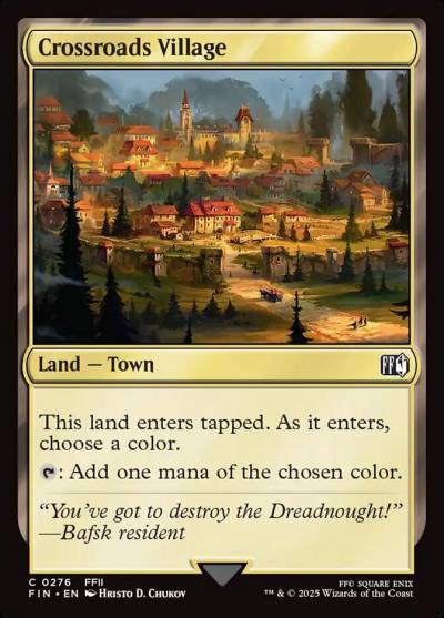 Crossroads Village FIN-276 Final Fantasy Magic card