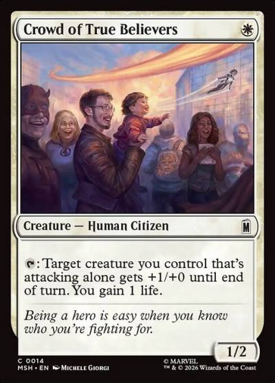 Crowd of True Believers MSH-14 Marvel Super Heroes Magic card