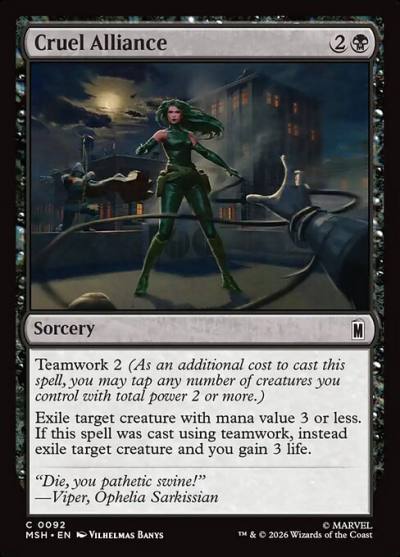 Cruel Alliance MSH-92 Marvel Super Heroes Magic card