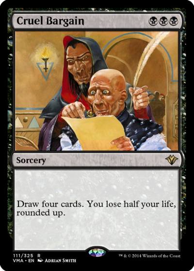 Cruel Bargain VMA-111 Vintage Masters Magic card