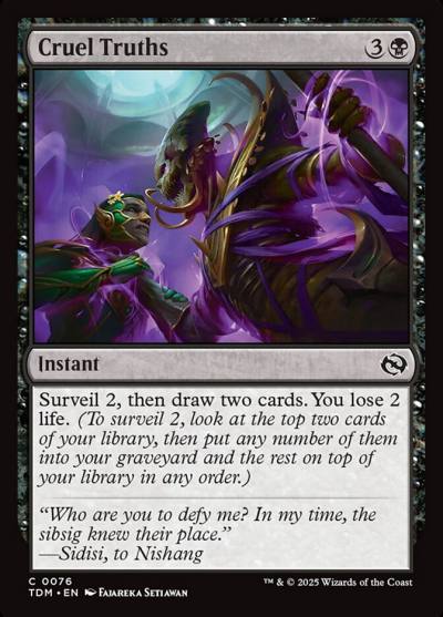 Cruel Truths TDM-76 Tarkir: Dragonstorm Magic card