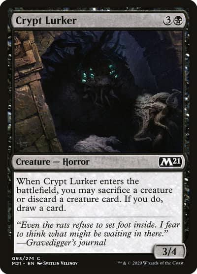 Crypt Lurker 93 Core Set 2021 Magic card