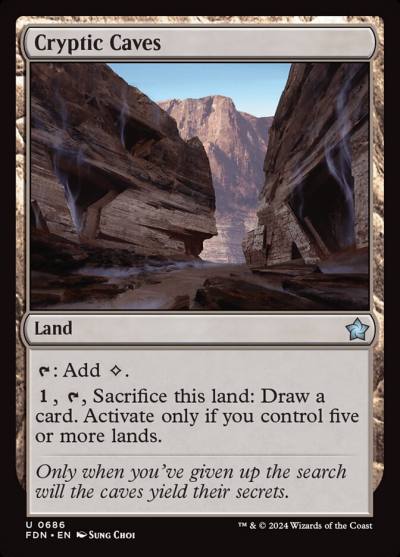 Cryptic Caves FDN-686 Foundations Magic card
