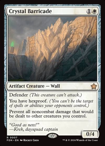 Crystal Barricade FDN-7 Foundations Magic card