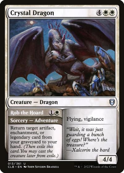 Crystal Dragon // Rob the Hoard 13 Commander Legends: Battle for Baldur's Gate Magic card