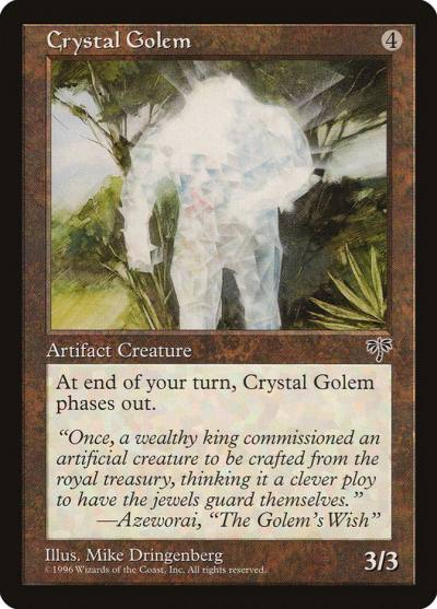 Crystal Golem 298 Mirage Magic card