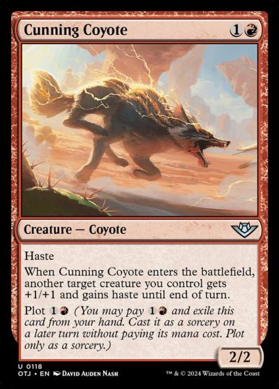 Cunning Coyote OTJ-118 Outlaws of Thunder Junction Magic card