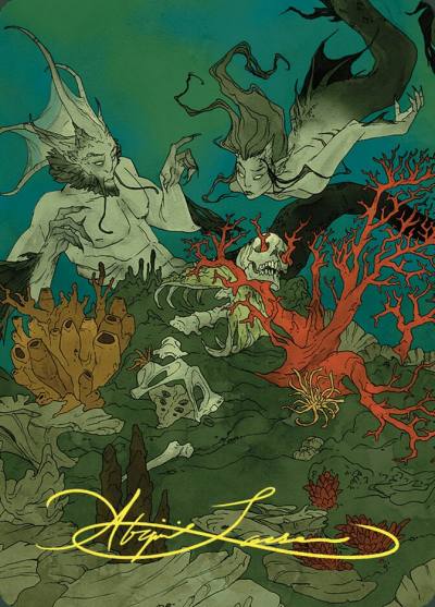 Curiosity // Curiosity AWOE-65 Wilds of Eldraine Art Series Magic card
