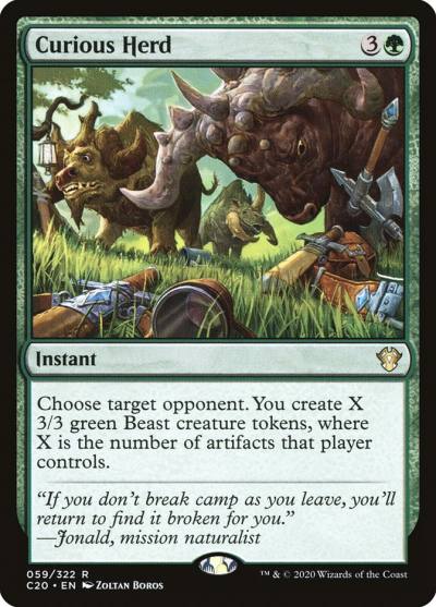 Curious Herd C20-59 Commander 2020 Magic card