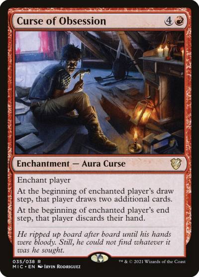 Curse of Obsession MIC-35 Midnight Hunt Commander Magic card