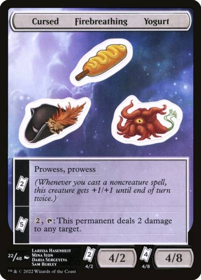 Cursed Firebreathing Yogurt SUNF-22 Unfinity Sticker Sheets Magic card