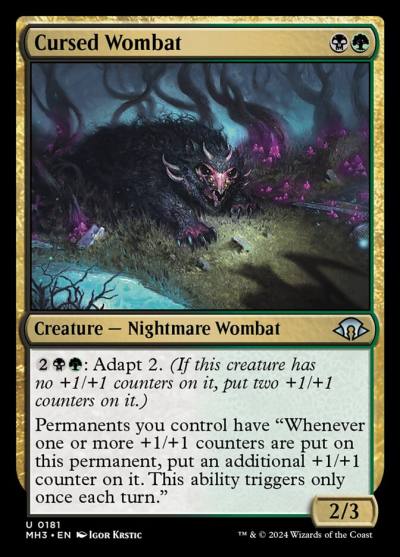 Cursed Wombat MH3-181 Modern Horizons 3 Magic card