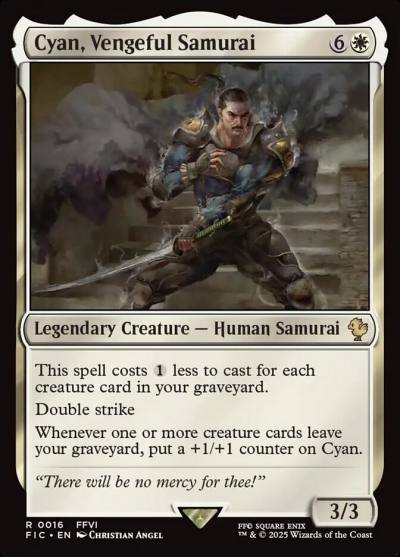 Cyan, Vengeful Samurai FIC-16 Final Fantasy Commander Magic card