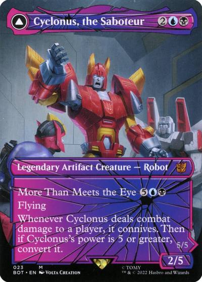 Cyclonus, the Saboteur // Cyclonus, Cybertronian Fighter BOT-23 Transformers Magic card
