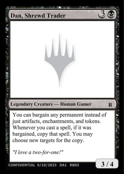 Dan, Shrewd Trader UNK-RB03B Unknown Event Magic card