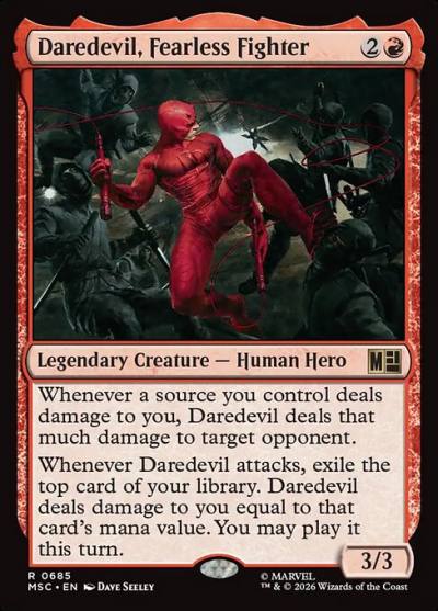 Daredevil, Fearless Fighter MSC-685 Marvel Super Heroes Commander Magic card