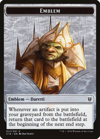 Daretti, Scrap Savant Emblem TC16-21 Commander 2016 Tokens Magic card