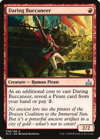 Daring Buccaneer 98 Rivals of Ixalan Magic card
