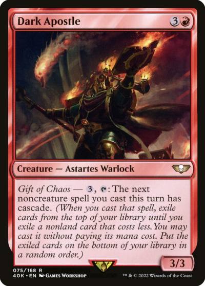 Dark Apostle 40K-75 Warhammer 40,000 Commander Magic card