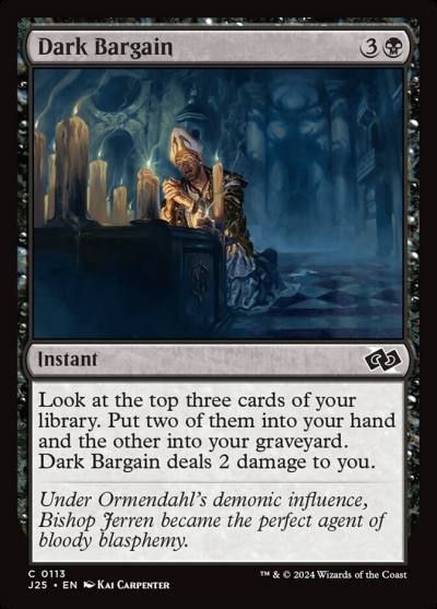 Dark Bargain J25-113 Foundations Jumpstart Magic card