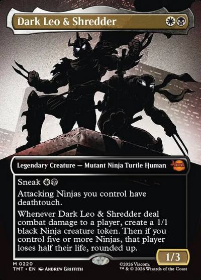 Dark Leo & Shredder TMT-220 Teenage Mutant Ninja Turtles Magic card