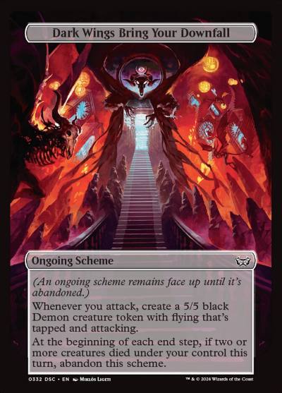 Dark Wings Bring Your Downfall DSC-332 Duskmourn: House of Horror Commander Magic card