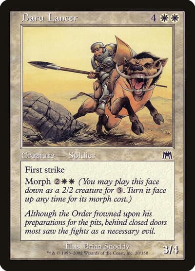 Daru Lancer 20 Onslaught Magic card