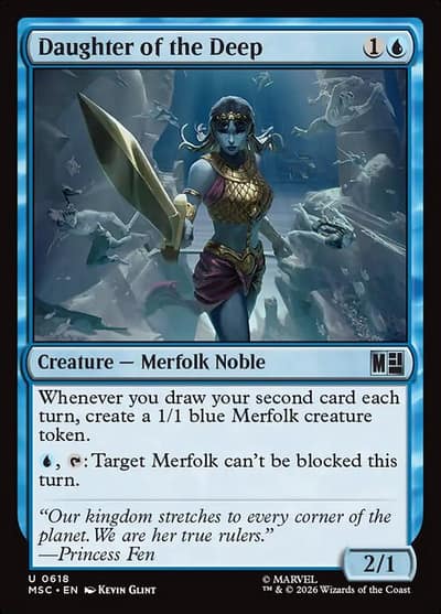 Daughter of the Deep 618 Marvel Super Heroes Commander Magic card