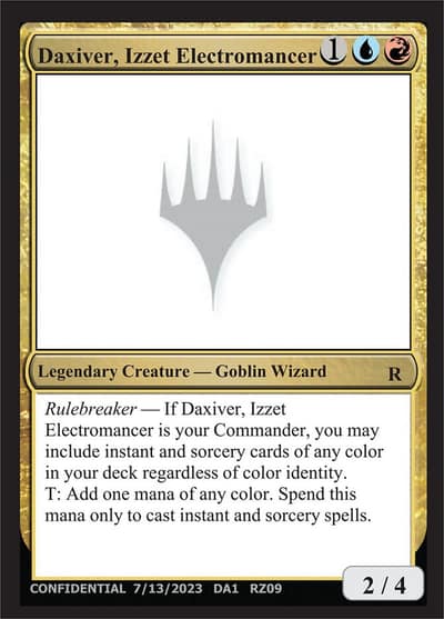 Daxiver, Izzet Electromancer RZ09 Unknown Event Magic card