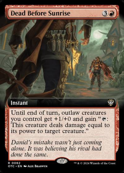 Dead Before Sunrise OTC-62 Outlaws of Thunder Junction Commander Magic card