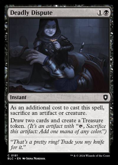 Deadly Dispute BLC-181 Bloomburrow Commander Magic card