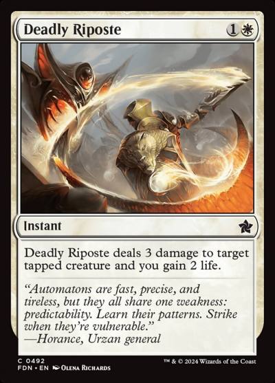 Deadly Riposte FDN-492 Foundations Magic card