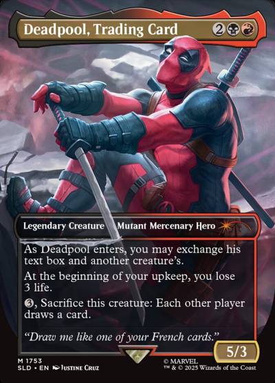 Deadpool, Trading Card 1753 Secret Lair Drop Magic card