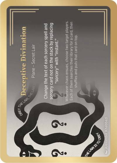 Deceptive Divination PSSC-1 Secret Lair Showcase Planes Magic card