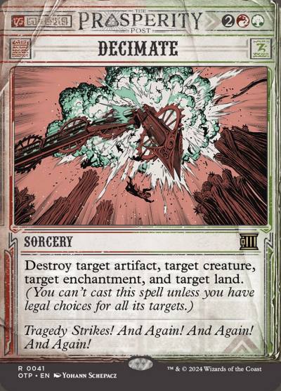 Decimate OTP-41 Breaking News Magic card