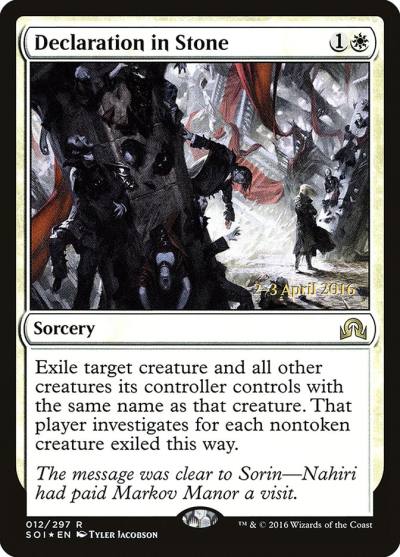 Declaration in Stone PSOI-12S Shadows over Innistrad Promos Magic card