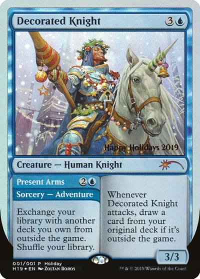 Decorated Knight // Present Arms HHO-19 Happy Holidays Magic card