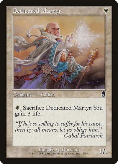 Dedicated Martyr 16 Odyssey Magic card