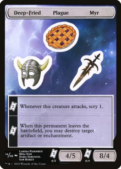 Deep-Fried Plague Myr SUNF-14 Unfinity Sticker Sheets Magic card